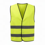 High-visibility reflective safety vest, front view