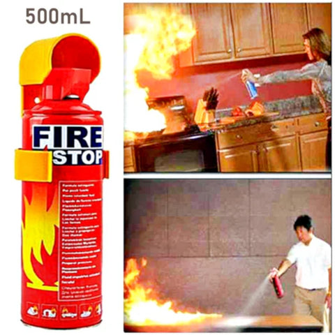 Fire extinguisher spray, alternate view