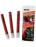High-visibility 15-minute road safety flares, 3-pack